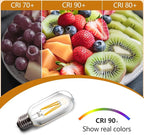 T45 LED Edison Bulbs, 6 Pack, 40W Equivalent, 2700K Warm White Cozy Light, 4W E26 Base LED Bulbs, Dimmable, Clear Glass Light Bulb for Chandelier Light Fixtures