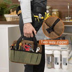 12-Inch Heavy Duty Tool Bag, Close Top Wide Mouth Tool Organizer Bag,Large Capacity Tool Bags for Men, Storage Bag for Storage Handbag for Screwdrivers,Wrench,Pliers Hand Tools