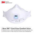 3M Aura Particulate Respirator 9211+, N95, Pack of 10 Disposable Respirators, Individually Wrapped, Cool Flow Valve, Flat Fold Design Allows for Facial Movement, NIOSH Approved, Comfort Plus, Dust