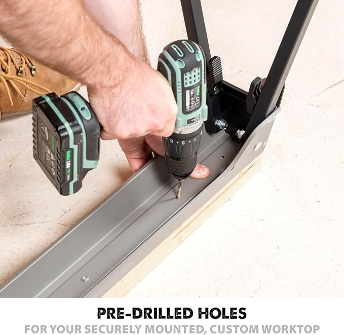 Evolution Power Tools Compact Folding Saw Horses Twin Pack (Aka Saw Bench, Sawhorse Pair) - Supports Up to 500KG - Lightweight & Portable (EVOSH1)