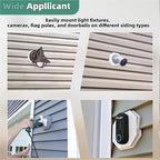 Siding Mounting Blocks, Qulity Siding Mounting Plate, 130110006001 Octagon Small Outdoor Light Mounting Block, for 1/2 inch Lap Double and 4 inch Height Siding, White 2 Packs