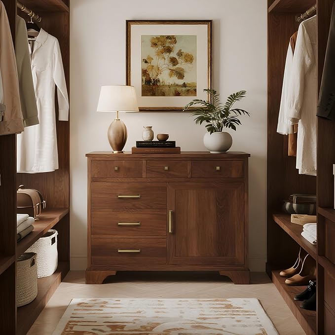 10 Pack 5 Inch(128mm) Hole Center Antique Brass Modern Cabinet Pulls Kitchen Cabinet Handles Kitchen Cabinet Hardware Timeless Drawer Pulls for Dresser Cupboard Wardrobe, A-Brass(5x10)