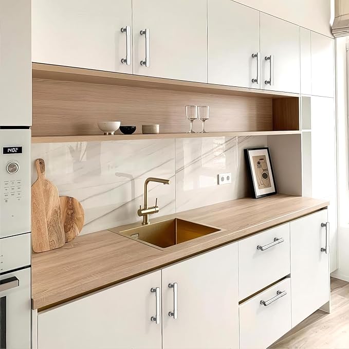 10 Pack Brushed Satin Nickel Cabinet Pulls 3.75 Inch(96mm) Kitchen Cabinet Handles Cabinet Hardware for Drawer Pulls