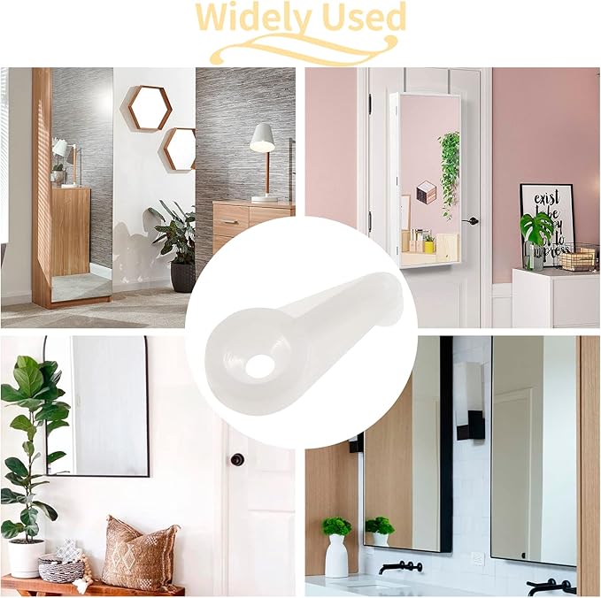 60 Pack Glass Window Clips White Retainer Clips, Glass Door Holder Cabinet Panel Bracket Screen Fixing Clips, Glass Door Retainer Kit Mirror Hanging Hardware for Vanity Mirror Window Screen