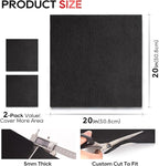 TOPDC 2 Pack Welding Blanket 20x20 Inch, High Temp Resistant Carbon Felt Pad, 5mm Thick Heat Shield Fabric Withstands 2200℉, UL94&MSDS Certified, Flexible&Cuttable for Welding Soldering Grill Firepit