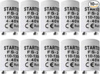 Fluorescent Starter, 4-40W, T8, 10 Count, Indoor, Long Lasting, 1.1E+2V AC, Compatible with GE, FS-2, FS-5, Preheat Fluorescent Lamps