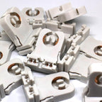 T8 LED Fluorescent Tube Lamp Holder Tombstone, Non-shunted Turn-Type G13 Base, Medium Bi-Pin Socket, for LED Fluorescent Tube Replacements Turn-Type Lampholder Pack of 20