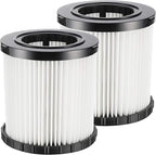 DCV580H DCV581H Vacuum Replacement Filter for DEWALT 20V MAX Wet/Dry VAC DCV580H (Cordless) DCV581H DCV5801H Portable Shop Vac Vacuum 2 Gallon Tank Capacity, Washable and Reusable Hepa Filter, 2 Pack