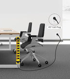 Heavy Duty Power Strip with Individual Switches,8 Outlets 14 Gauge Industrial Shop Garage Metal Multiple Outlets,1200J Surge Protector Mountable Power Strip,6FT Extension Cord Management(Yellow)