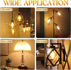 Edison Bulbs 60 watt LED Equivalent, Vintage Light Bulbs Non-Dimmable, 2700K Warm White, ST58 E26 LED Bulb, 90+ CRI, 6W 600LM, E26 Medium Base, Clear Glass, 12 Pack