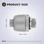 10 PCS 1/2" Liquid Tight Connector NPT Non-Metallic for PVC Electrical Flexible Conduit Fittings - Sturdy, Quick Installation, UL Listed for Home Outdoor Tubes Tools