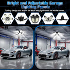 Garage Light - Super Brighter 15000LM Garage Light Bulb 150 Watt Equivalent Screw into E26 Socket w/ 6 Deformable Panels 6500K Led Shop Lights for Base Basement Workshop Warehouse Attic