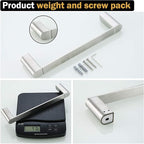 RANDOM 12 inch Brushed Nickel Towel Bar Bathroom Hardware Accessories Hand Towel Holder for Bathroom Kitchen SUS304 Stainless Steel Towel Rod Modern Style Wall-Mounted Towel Rack.96026-2-12BS