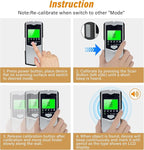Stud Finder Wall Scanner, Upgraded 5 in 1 Electronic Metal Wood AC Wire Detector with Smart Sensor, LCD Display &Audible Alarm,Stud Beam Finders for the Center and Edge of Stud Metal Joist Pipe