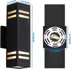 Up Down Lights Outdoor Wall Light, Brown Exterior Dawn to Dusk Outdoor Light Fixture, Porch Lights Wall Mount 2 Pack, IP65 Aluminum Modern Outside Lights for House Front Door, Porch