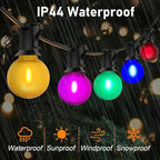 25 Pack G40 Frosted Multi-Color LED Replacement Bulbs, Shatterproof LED Globe Light Bulbs for Indoor Outdoor Christmas String Lights, 0.6W Energy Saving String Light Bulbs, E12/C7 Candelabra Base