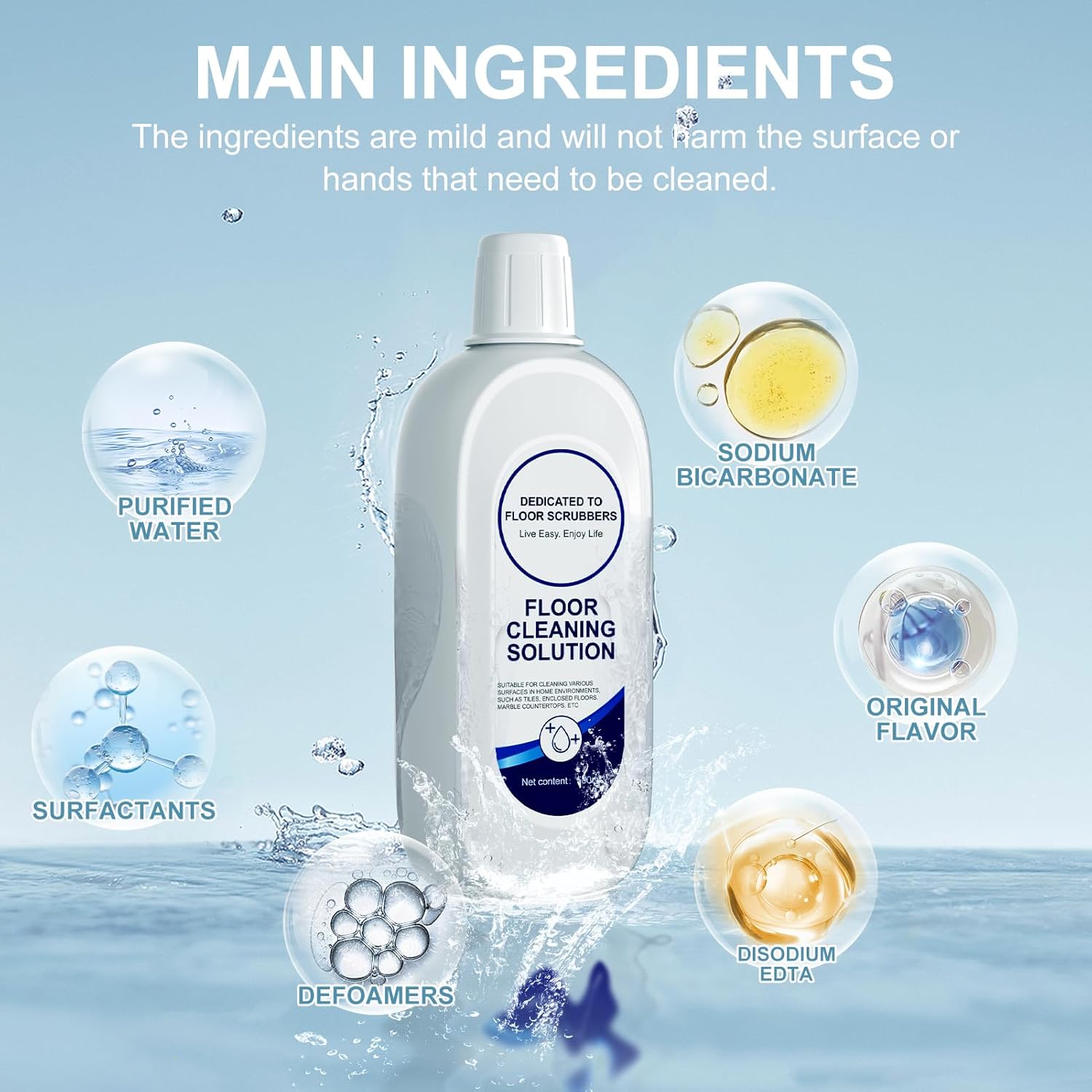 Floor Cleaning Solution Compatible With Tineco Cleaning Solution, Deep Clean For Floors, Child And Pet Friendly, Dissolve Grease And Stubborn Dirt, Suitable with Tineco All Vacuum Mops