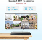 Anpviz 4K 16CH PoE Security Camera System, 8pcs Wired 8MP PoE IP Cameras Outdoor with Human Vehicle Detection, 100ft Smart Color Night Vision, 4K 16 Channel NVR with 4TB HDD for Business (U Series)