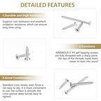 202 Pieces #4 x 1/2" 5/8" 3/4" 1" 1-1/4" Phillips Countersunk Head Self-Tapping Screws, Wood Screws Assortment Kit, 304 Stainless Steel