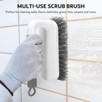 SetSail Scrub Brush, Small Cleaning Brushes with Handle, Comfort Grip Shower Scrubber for Cleaning Bathroom, Tub, Kitchen, Sink, Floor, Carpet, 2 Pack (Grey)
