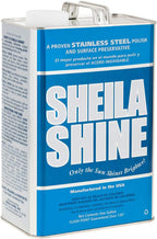 Sheila Shine 1 Gal. Can Stainless Steel Cleaner and Polish, Protects Household Kitchen Surfaces, Removes Grease, Fingerprints & Watermarks, Stainless Steel Cleaner for Appliances, Fridge, Oven & Sinks