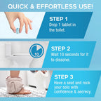 Odor Eliminating Toilet Tablets, Bathroom Deodorizer with Citrus Essential Oils, Individually-Wrapped Toilet Deodorizer, Single-Use Bathroom Odor Eliminator, 30 Tablets