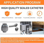 200Pack 1/2 Inch Liquid Tight Connector PVC Electrical Conduit Fittings Straight 180 Degree Flexible Conduit Connector for Home Kitchen Bathroom Tube Tool Supplies