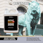 Flitz Instant Brass and Copper Tarnish Remover - 1 Gallon Bottle of USA-Made Organic Rust Remover Spray (No-Rub) - Removes Stains & Oxidation from Glass & Aluminum - Brass Cleaners That Work (1 Pack)