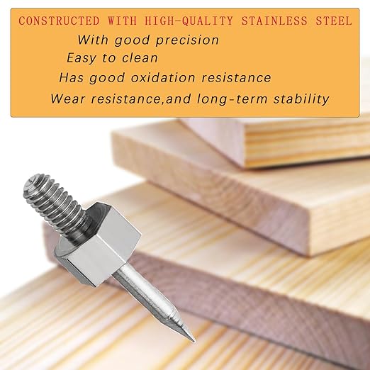 Thread Moisture Meter PIN3 Replacement Pins,for General Tools MMD4E, RHMG650 and RHMG700DL Moisture Meter Accesorries (4 Pieces)