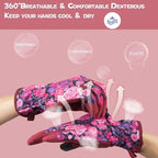 Leather-Gardening-Gloves for Women,Thorn-Proof Work-Gloves for Weeding,Digging,Planting,Pruning Yard garden Gloves
