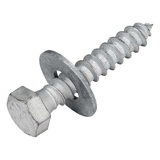 3/8 x 2 (50 Pack) Lag Screw Kit, 50 Screws and 50 washers, Hot Dip Galvanized, Meets ASME B18.2.1 Industrial/Commercial Grade by Makers Bolt