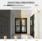 Qamra Modern Farmhouse Gold Chandelier for Dining Room, 12-Light Rustic Candle Chandelier Light Fixture, Industrial Hanging Chandeliers Lighting for Living Room, Kitchen, Staircase, Entryway, Foyer