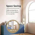 GameGem 4 Step Ladder Folding Step Stool Stepladders with Anti-Slip and Wide Pedal for Home and Kitchen Use Space Saving (White)