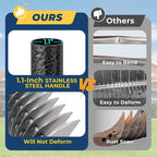 Rake, 51" Heavy Duty Metal Dethatcher Rake with 15" Wide Double-Edged Sharp Tines Thatch Rakes for Lawns,Dead Grass Removal,Soil Loosening,Lawn Care, Dethatching,Yard,Garden