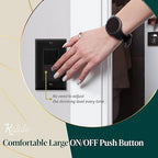 TOPGREENER Kalide Dimmer Light Switch, LED Dimmer Switch, Full Range Dimming, Single Pole/3-Way, 120VAC, 60Hz, 300W LED/CFL, Neutral Wire Not Required, Wall Plate Included, Black