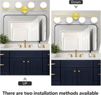 New Bathroom Vanity Light Fixtures Brushed Bronze Milk White Globe Glass Shade Modern Wall Bar Sconce Over Mirror (Brushed Brass, 4T)