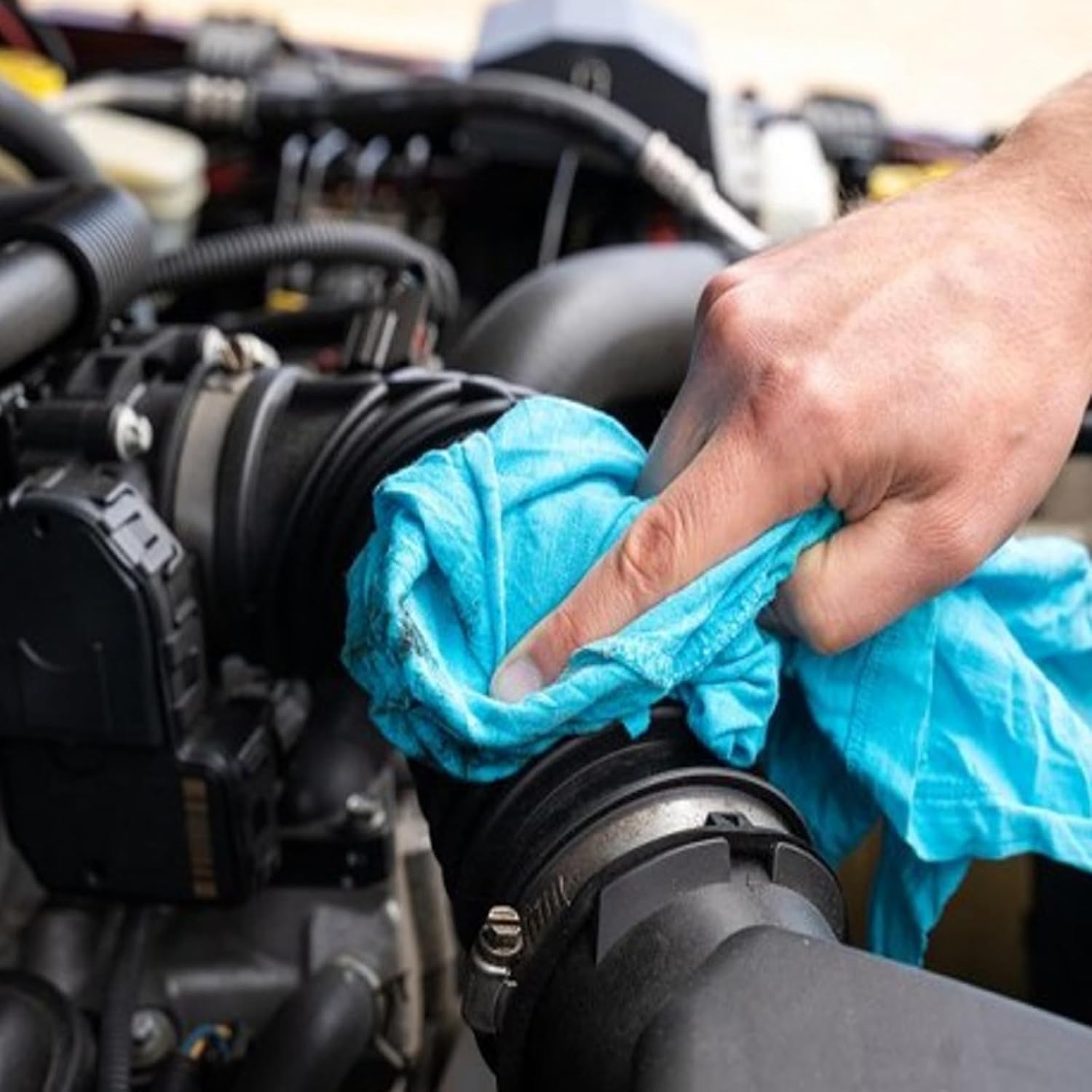 Recycled Color T-Shirt Cleaning Rags (50 lbs. Box) in a Box Color Cotton Rags, Perfect for Housing & Workshop Tasks Elevate Your Cleaning Routine!