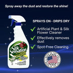 Sparkle Plenty Silk Sensation Cleaning Solutions Bundle - Sparkle Plenty Chandelier Cleaner Drip Dry Spray No Wipe & Silk Plant Cleaner Spray No Wipe - Artificial Plants & Flowers Spray Away Cleaner