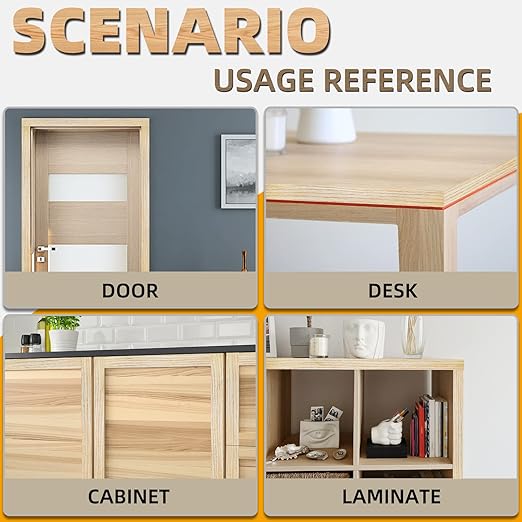 GSCIT Club Oak Edge Banding, 1 1/2 inch x 500ft roll of Wood Veneer Edge Banding Pre-glued Flexible, Real Wood Tape Banding for Cabinet Repair Furniture Restoration