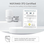Waterdrop Sink Filter Water Faucet for Skin Care, Bathroom Faucet Filter, 320 Gallons, NSF Certified Water Purifier, 0.01μm Ultra-Filtration System, Reduces Chlorine Lead-Free Material, 1 Filter White