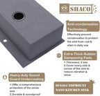 SHACO 25x22 Black Drop In Kitchen Sink, 25 Inch Gunmetal Black Topmount Single Bowl 16 Gauge Stainless Steel Sink for Bar Prep RV Laundry Utility Small Kitchen