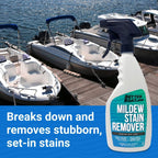 Stain Remover Cleaner, 22 Fl Oz, for Boat Seats, Fabric, Canvas, Carpet, and Vinyl, Removes Stains from Boats, RVs, Cars, Bathrooms, Shower Walls, Patio Furniture, and Pillows, Spray Formula