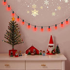 25 Pack C9 Ceramic Christmas Replacment Bulbs, Red Light Bulbs for E17 Candelabra Base Outdoor/Indoor Christmas String Lights, 7 Watt