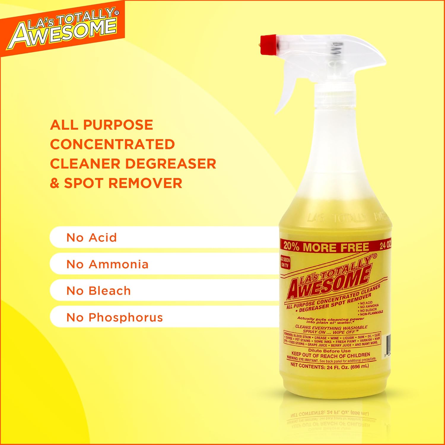 La's Totally Awesome All Purpose Cleaner Combo – 24 oz Spray + 64 oz Refill – Heavy Duty Degreaser & Multipurpose Cleaner for Home, Kitchen, Bathroom, Floors & More