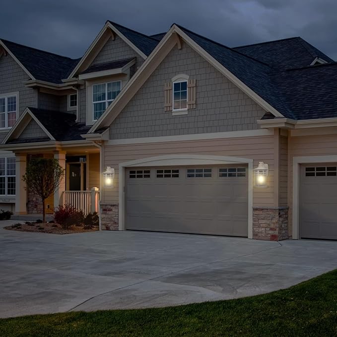 Darkaway 2 Pack Large Outdoor Porch Lights Wall Mount, 15inch Outdoor Light Fixtures Sconces Wall Lighting with Seeded Glass Exterior Lights for Patio Yard House Hallway Doorway Garage