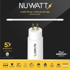 NUWATT 30 Pack, 4FT T5 LED Tube Lights Type A+B, Hybrid T5 LED Bulbs 5000K Daylight, High Brightness 3200LM 24W, Plug & Play or Ballast Bypass, Dual Ended Power, T5 Replacement for Fluorescent, UL, G5