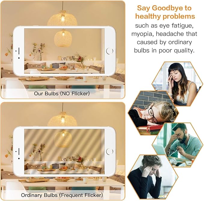 A19 Frosted Vintage LED Edison Bulbs 60W, E26 Dimmable LED Filament Light Bulbs, 3000K Soft White,6W Equivalent 60W,600LM, AC120V, A19 Frosted Light Bulbs with 90 CRI,6Pack