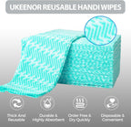 Disposable Dish Cloths,Multi use Reusable Cleaning Cloth,Machine Washable J Cloth,Heavy Duty Handy Cleaning Wipes 11.8" X 19.6" (Green 100 Count)