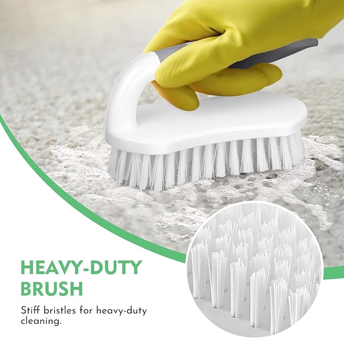 SetSail Scrub Brush, Heavy-Duty Scrub Brushes for Cleaning with Stiff Bristles Cleaning Brush for Shower, Bathroom, Carpet, Kitchen and Bathtub Scrubber - 2 Pack
