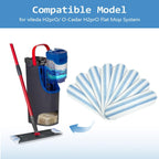 8 Pack Replacement Pads for O-Cedar H2prO Flat Mop System, Microfiber Flat Pads for O Cedar H2prO Flat Mop, Machine Washable/ Reusable, Powerful Stain Removal, for Hardwood, Tile, Marble, Baseboards.